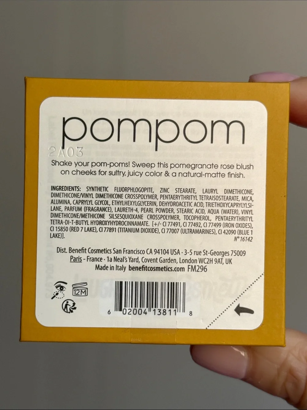 Benefit brand new